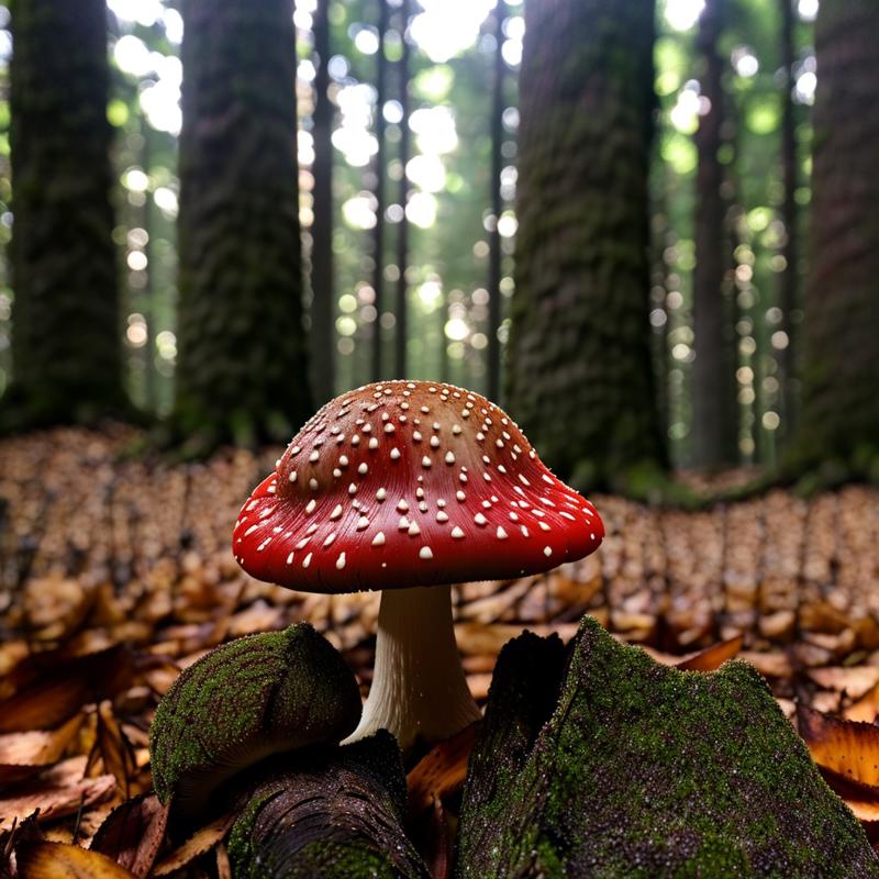 00167-3184502054-masterpiece, intricate photo, precisely elaborated detailed mushroom with red cap in the forest, background forest, sharp foregr.jpg